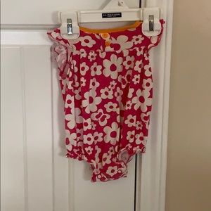Floral print onesie